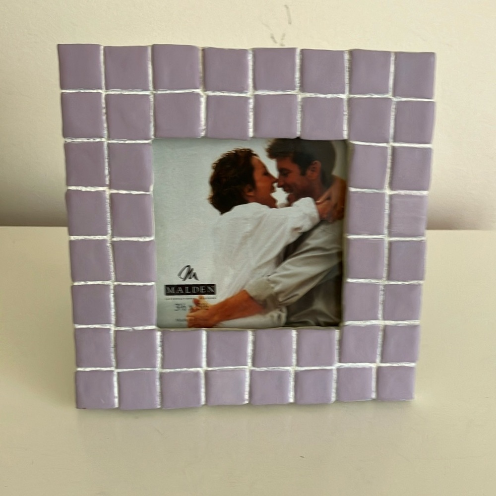 Malden Purple Mosaic Picture Frame Accent